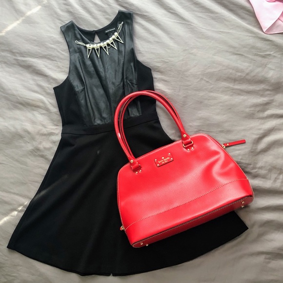 Club Monaco Dresses & Skirts - Club Monaco black leather front dress